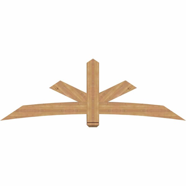 Ekena Millwork Alberta Smooth Timber Gable Bracket, Western Red Cedar, 84"W x 28"H x 5 1/2"D x 5 1/2"F, 8/12 Pitch GBW084X28X0606ALB00SWR - main